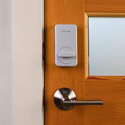 WYZE Lock WiFi & Bluetooth Enabled Smart Door Lock, Wireless & Keyless Door Entry, Compatible with Amazon Alexa, Fits on Most Deadbolts, Includes WYZE Gateway, silver — A Certified for Humans Device