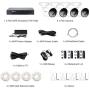 AIHOWS 5Mp PoE Home Security Camera System with 4 IP Surveillance Cameras, 8CH H.265 NVR Home Surveillance Video System Cover 2TB HDD for 24/7 Sound & Video Recording