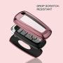 ELOHEI for Ford Key Fob Cover Case, Soft TPU Key Fob Case Protector Holder for 2017 2018 2019 Ford Fusion F150 F250 F350 F450 F550 Edge Explorer Escape Mustang Remote Keyless Entry (Pink)