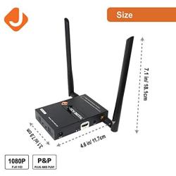 J-Tech Digital 2x2 Wireless Multi-Channel HDMI Matrix/Extender up to 45m (150ft) 1080P with IR and Remote Control [Receiver Only for JTECH-WEX-22D]