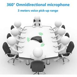 USB Speakerphone Microphone for 8-10 People Business Conference,360° Omnidirectional Microphone for VoIP Calls/Skype/Meeting/Recording/Chatting,Plug & Play Compatible with Windows/Mac OS X