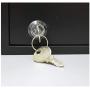 Acrimet Key Cabinet Organizer 24 Positions with Lock (Wall Mount) (24 Smoke Tags Included) (Black Cabinet)