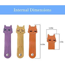 Cassenger 3-Pack Cord Organizer Earbuds Holder for Organizing Cable Headphone Wire, Cute Kitty