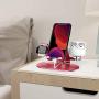 3 in 1 Aluminum Charging Station for Apple Watch Charger Stand Dock for iWatch Series SE/6/5/4/3/2/1, iPad, AirPods Pro/2/1 and iPhone 12/11/Xs/X Max/XR/X/8/ 8P/7/7P/6S/6S(Red)