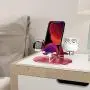 3 in 1 Aluminum Charging Station for Apple Watch Charger Stand Dock for iWatch Series SE/6/5/4/3/2/1, iPad, AirPods Pro/2/1 and iPhone 12/11/Xs/X Max/XR/X/8/ 8P/7/7P/6S/6S(Red)