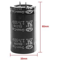 KKmoon 5PCS 2.7V 500F Capacitors Car Capacitor Farad Capacitor Super Farad Capacitor 3560mm