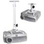 Drsn Upgraded Strong Universal Extending Drop Ceiling Projector Mount 16-25” Height Adjustable Projection Mount Projector Wall Mount Mounting Bracket White for Almost All Projectors
