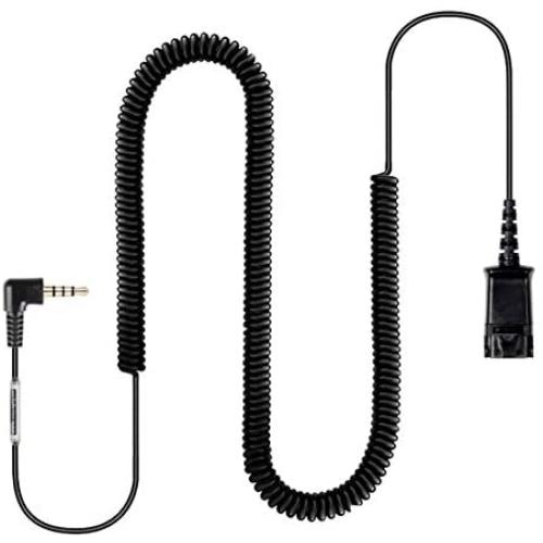 Headset QD (Quick Disconnect),Compatible with Plantronics Headset.QD Cable with Single 3.5mm Plug for Smartphones Mobile Phones,Laptop etc