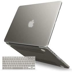 IBENZER Macbook Pro 13 Inch Case 2015 2014 2013 end 2012 A1502 A1425, Hard Shell Case with Keyboard Cover for Old Version Apple Mac Pro Retina 13, Gray, R13GY+1