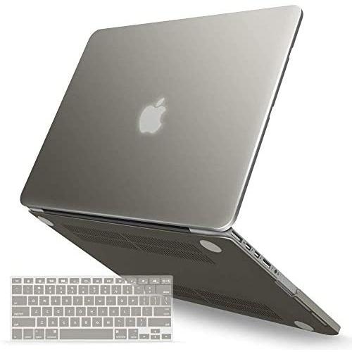 IBENZER Macbook Pro 13 Inch Case 2015 2014 2013 end 2012 A1502 A1425, Hard Shell Case with Keyboard Cover for Old Version Apple Mac Pro Retina 13, Gray, R13GY+1