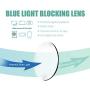 JiSoo Reading Glasses Blue Light Blocking, Oversized Designer Blue Light Readers 1.25, Large Trendy Computer Reading Glasses 1.25 Women, Black