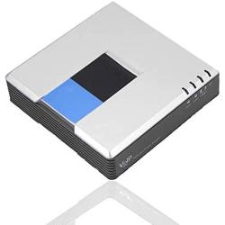 VOIP Gateway,Dual Ports Internet Phone Adapter with RJ45/Telephone Ports and Network Cable for Linksys PAP2T,Support SIP V2 Protocol, Fax and Multi-Voice Compression(US Plug)