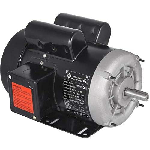 Mophorn 1.5HP Compressor Electric Motor, 3450rpm Reversible Single Phase 56C Frame Air Compressor Motor 5/8'' Shaft Diameter Electric Motor for Air Compressor General Equipment, 115/230VAC