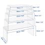 5 Pack Large Clear Acrylic Display Risers, 5 Sizes Acrylic Jewelry Display Riser Shelf Showcase Fixtures for Cake, Candy Display Stand