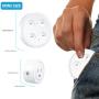 LoraTap Mini Remote Control Outlet Plug Adapter with Remote, 656ft Range Wireless Light Switch for Household Appliances, No Hub Required, 10A/1100W, White, 5 Years Warranty (One Remote + 2 Outlets)