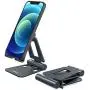 Nulaxy Phone Stand, Fully Foldable, Adjustable Desktop Phone Holder Cradle Dock - Grey