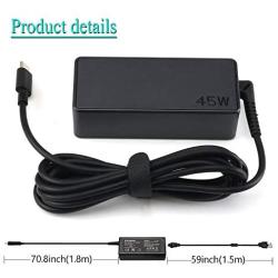 USB-C Laptop Charger 45W for Lenovo Chromebook c330 s330 c340 s340 100e 300e 500e ThinkPad T480 T480s T580 T580s E480 E580 Yoga C630 910-13 720-13 GX20N20876 GX20M33579 4X20E75131A Supply Cord