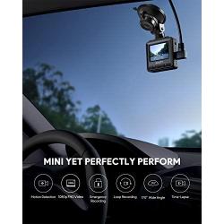 AUKEY Mini Dash Cam 1080p Full HD Dash Camera with 1.5” LCD Screen Car Camera with 170° Wide-Angle Lens, G-Sensor, WDR, Motion Detection, and Clear Night Recording
