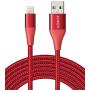 Anker iPhone Charger Cable 10 Foot, Powerline+ II Lightning Cable, (10 ft MFi Certified) Extra Long iPhone Charging Cord Compatible with iPhone SE 11 Pro Max Xs MAX XR X 8 7 6S, iPad 8 and More (Red)