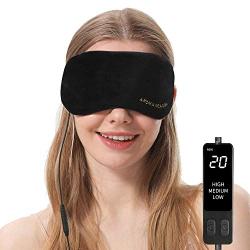Heated Eye Mask, USB Steam Warm Compress for Puffy Eyes, Warm Therapeutic Treatment for Dry Eye, Chalazion, Blepharitis, Stye (Black)