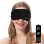 Heated Eye Mask, USB Steam Warm Compress for Puffy Eyes, Warm Therapeutic Treatment for Dry Eye, Chalazion, Blepharitis, Stye (Black)