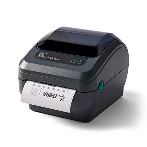 Zebra GK420d Direct Thermal Desktop Printer Print Width of 4 in USB and Ethernet Port Connectivity GK42-202210-000