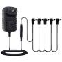 SONICAKE 9V DC 1A Power Supply Adapter for Guitar Effects Pedal with 5 Way Daisy Chain Power Cable
