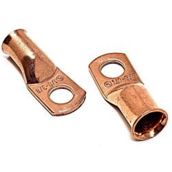 10 pcs WNI UL 1/0 Gauge x 3/8 Pure Copper Battery Welding Cable Lug Connector Ring Terminals