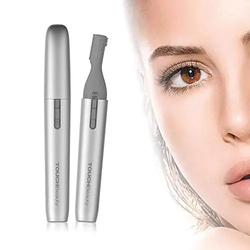 TOUCHBeauty Electric Eyebrow Trimmer 2 in 1 Portable Painless Instant Facial Precision Razor Multipurpose Washable Eyebrow Shaper Bikini Underarm Leg Body Hair Remover for Men Women
