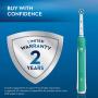 Oral-B 1000 CrossAction Electric Toothbrush, Green, Powered by Braun