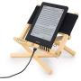 Directors BookChair Wood Adjustable Foldable Ergonomic Recipe Book Phone Holder eReader Kindle iPad Tablet Stand Rest Cooking Reading Kitchen Desk Gift Idea - Black
