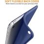 DTTO iPad Air 1st Edition Case, (NOT for iPad Air 2 and Air 3) Ultra Slim Lightweight Smart Trifold Stand with Flexible Soft TPU Back Cover [Auto Sleep/Wake], Navy Blue