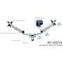 Mount-It! Dual Monitor Wall Mount with Articulating Gas-Spring Arms, VESA 75x75 mm and 100x100 mm, 19.8 lb weight capacity, Silver (MI-42114)