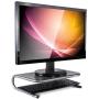 Allsop Metal Art Jr. Monitor Stand, 14-Inch wide platform holds 40 lbs with keyboard storage space - Pewter (27021)