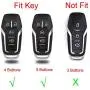 Royalfox(TM) 4 5 Buttons TPU Smart keyless Entry Remote Key Fob case Cover Keychain for Ford Mustang F-150 F-450 Explorer Taurus Fusion Edge,Lincoln MKZ MKC MKX (Pink)