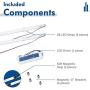 Hyperikon Magnetic Mount 2 Foot LED Retrofit Kit 20W=130W, 2x2 Panel Troffer T12 2ft Replacement, UL, Crystal White, 4 Pack