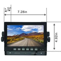 AUTOPAL 7'' Wired Reverse Rear View Backup Camera System,Guide line,IP69K No Water Leakage Camera, Night Vision, Vibration-Proof 10G for Tractor/Truck/RV/Excavator/Caravan/Skid Steer/Heavy Equipment