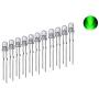 [ Super Bright] CO RODE 100 Pieces 3mm LED Green Light Emitting Diode Lamp Round Transparent