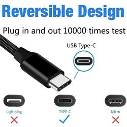 Charger Cable,USB Type C,2Pack 10FT,Super Long Braided,Fast Charging Cord for Google Pixel 2 XL,Samsung Galaxy S9 Plus,S8,Note 8,LG G7 ThinQ,V30S,V30,V20,G6,Moto G6,X4,Sony Xperia XZ2,ZTE Blade Z MAX