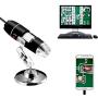 Jiusion 40 to 1000x Magnification Endoscope, 8 LED USB 2.0 Digital Microscope, Mini Camera with OTG Adapter and Metal Stand, Compatible with Mac Window 7 8 10 Android Linux