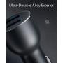 Anker Car Charger, 36W Metal Dual USB Car Charger Adapter, PowerDrive III 2-Port 36W Alloy for Galaxy S20/ S20+/ S10/ S10e/ S10+, iPhone 11/11 Pro/ 11 Pro Max/XR, iPad Pro, and More