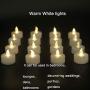 Battery Operated LED Tea Lights:50 Pack Flameless Votive Candles Lamp Realistic and Bright Flickering Long Lasting 150Hours for Wedding Holiday Party Home Decoration (Warm White)