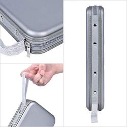 alavisxf xx CD Holder, 72 Capacity CD/DVD Case Holder Portable Wallet Storage Organizer Hard Plastic Protective Storage Holder for Car Travel(72 Capacity, Grey 72)