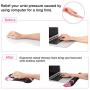 iLeadon Keyboard Wrist Rest Pad and Mouse Wrist Rest Support Mouse Pad Set, Non Slip Rubber Base Wrist Support with Ergonomic Raised Memory Foam for Easy Typing & Pain Relief, Adorable Peony Flower
