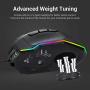 Redragon M801 PC Gaming Mouse LED RGB Backlit MMO 9 Programmable Buttons Mouse with Macro Recording Side Buttons Rapid Fire Button for Windows Computer Gamer (Wired, Black)