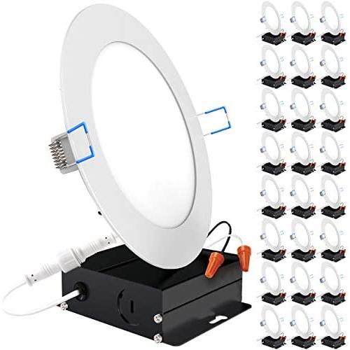 Sunco Lighting 24 Pack 6 Inch Slim LED Downlight with Junction Box, IC Rated, 14W=100W, 850 LM, Dimmable, 3000K Warm White, Recessed Retrofit Fixture, Simple Installation - ETL & Energy Star