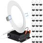 Sunco Lighting 24 Pack 6 Inch Slim LED Downlight with Junction Box, IC Rated, 14W=100W, 850 LM, Dimmable, 3000K Warm White, Recessed Retrofit Fixture, Simple Installation - ETL & Energy Star