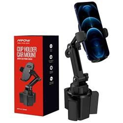 Cup Holder Phone Mount, Mpow Adjustable Cup Holder Car Mount Compatible with iPhone 12, 11, 11 Pro, 11 Pro Max, XS Max, XS, XR, Galaxy S20 Ultra, S20+, S20 and More