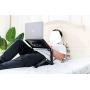 Ergonomic Portable Laptop Stand Table Desk Foldable Lap Tray for Bed Sofa Fully Adjustable Height and Angle Laptop Riser with USB Fans for Work from Home or Travel(Black)