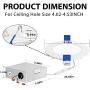 Freelicht 12 Pack 4 Inch Slim LED Recessed Lighting, Ultra-Thin LED Downlight with Junction Box, 5000K Daylight, 9.5W=80W, 650LM, Dimmable Wafer Can-Killer Downlight - Energy Star & ETL Certified